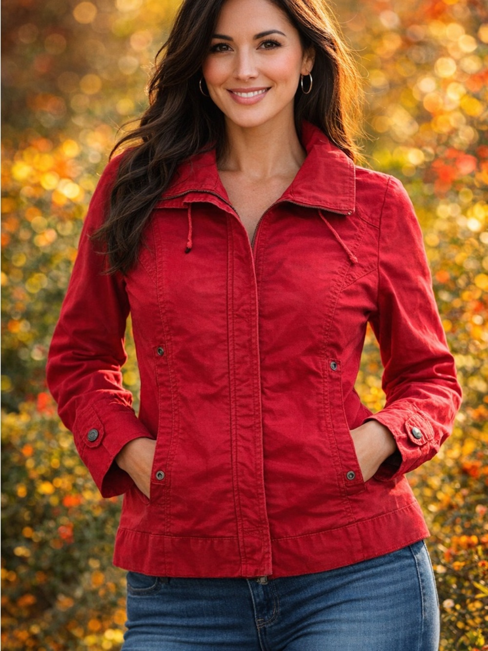 FDJ French Dressing Red Utility Jacket Women’s 8